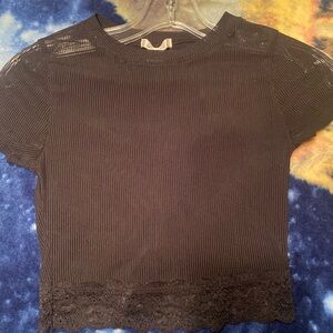 black translucent t shirt